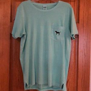 PINK Relaxed Fit Pocket Tee